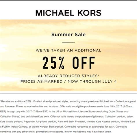 macy's michael kors coupon